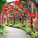 KUUQA 28 Pieces Valentine's Lawn Decorations Valentine's Day Hanging Hearts for Valentine' Day Decoration Wedding and Party Supplies, Red