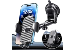 FESIYOYE Car Phone Holder[Military-Grade 360°Suction Cup]Phone Holders for Your Car Universal Accessories Air Vent Dashboard Windshield Phone Mount Automotive Cradles Fit for iPhone Android Smartphone