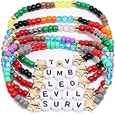 AICase for Resident Merch Evil Gifts Toys Inspired Bracelets 5 Pcs Stackable Stretch Beaded Friendship Bracelets Party Collection Custome Cosplay Merchandise Gifts for Fans Women Birthday Christmas