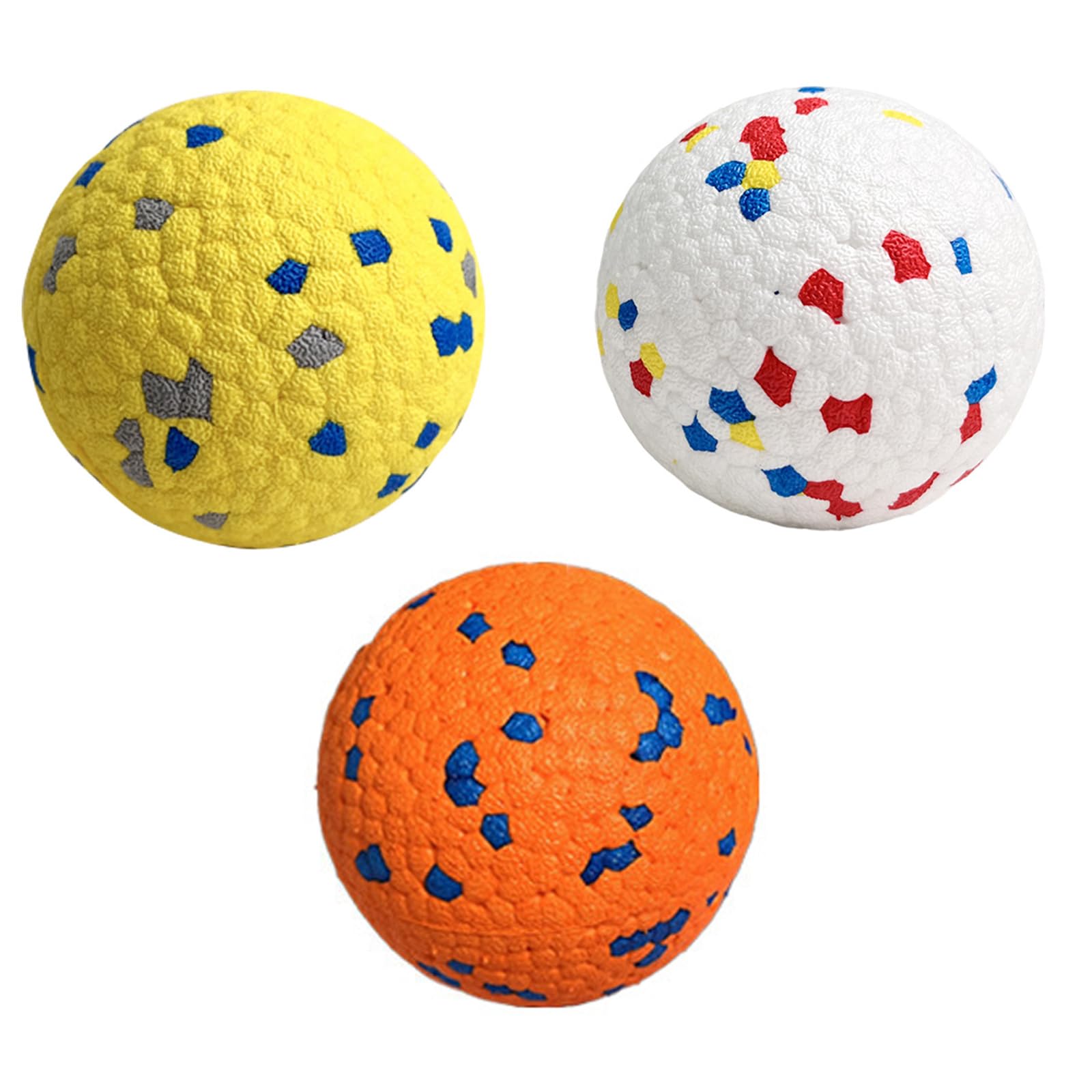 Indestructible Dog Ball, 3 Pcs Dog Balls Nature Rubber High Bounce Solid Dog Balls for Throw and Fetch, Durable Toy Balls for Dogs for Puppy Small and Medium Dogs Playing Toys (Mini: 5cm/1.97in)
