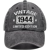Vintage 1944 1943 1942 1941 1940 1939 1938 1937 1936 1935 Limited Edition Adjustable Embroidered Baseball Cap