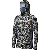BASSDASH Men's UPF 50+ Camo Long Sleeve Hunting Fishing Hoodie Shirt