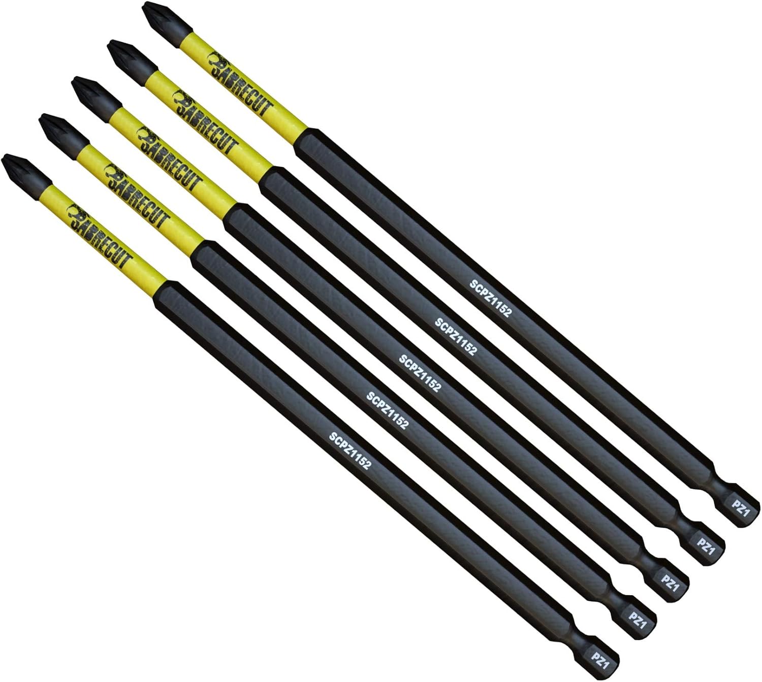 5 x SabreCut SCPZ1152_5 152mm PZ1 Magnetic Impact Screwdriver Driver Bits Set Pozi Pozidriv Heavy Duty - Image 3