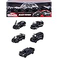 Majorette Black Edition Car Set (5 Cars) - 5 Black Metal Model Cars with Freewheel, Suspension & Opening Part, Toy Cars for Collectors and Children from 3 Years, Each 7.5 cm