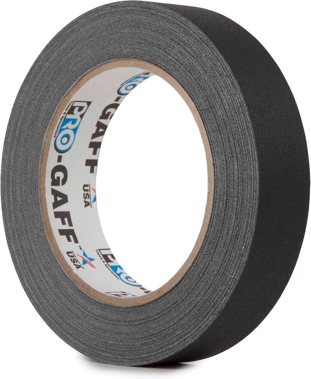 Pro-Gaff RS161BK24X25 24 mm x 25 yd Matt Cloth Tape Black