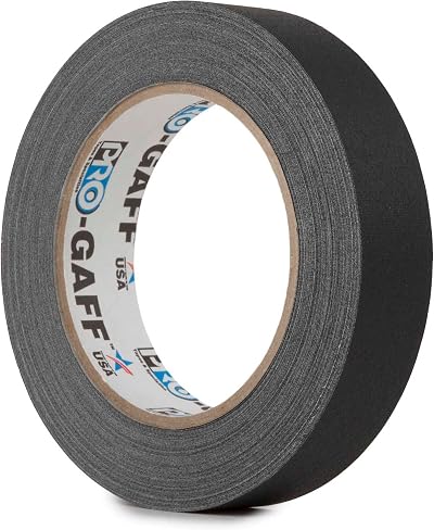 Pro-Gaff RS161BK24X25 24 mm x 25 yd Matt Cloth Tape Black