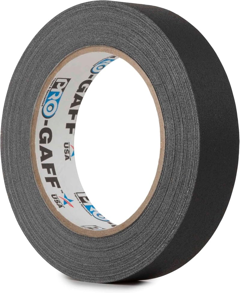 Pro-Gaff RS161BK24X25 24 mm x 25 yd Matt Cloth Tape Black