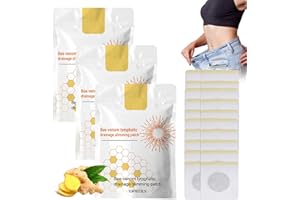 Hemdnt 3Pack Bee Venom Patches, Bee Venom Lymphatic DrainagePatches, Bee Venom Lymphatic Drainage Patches for Women & Men (30pcs)