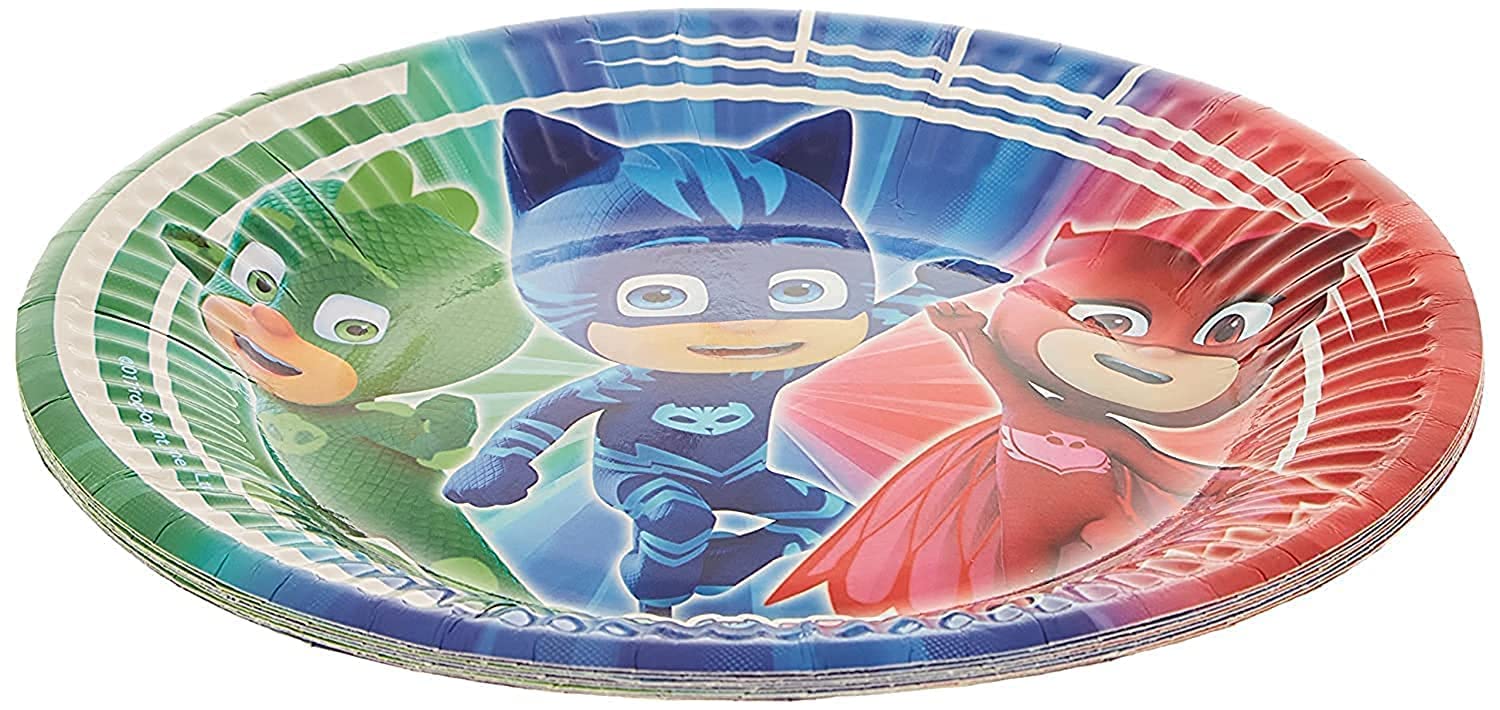 Pack of Small Dessert Plates 19 cm PJ Masks Super Pajamas 8 Pieces