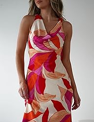 Women's 2025 Summer Satin Backless Elegant Dress