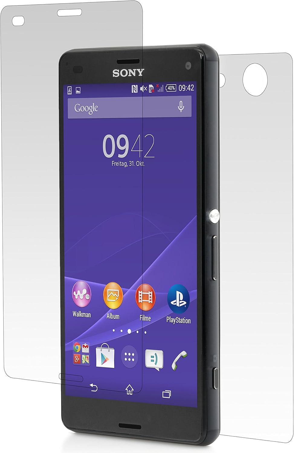 StilGut Tempered Glass Screen Protector (Front and Back) for Sony Xperia Z3 Compact