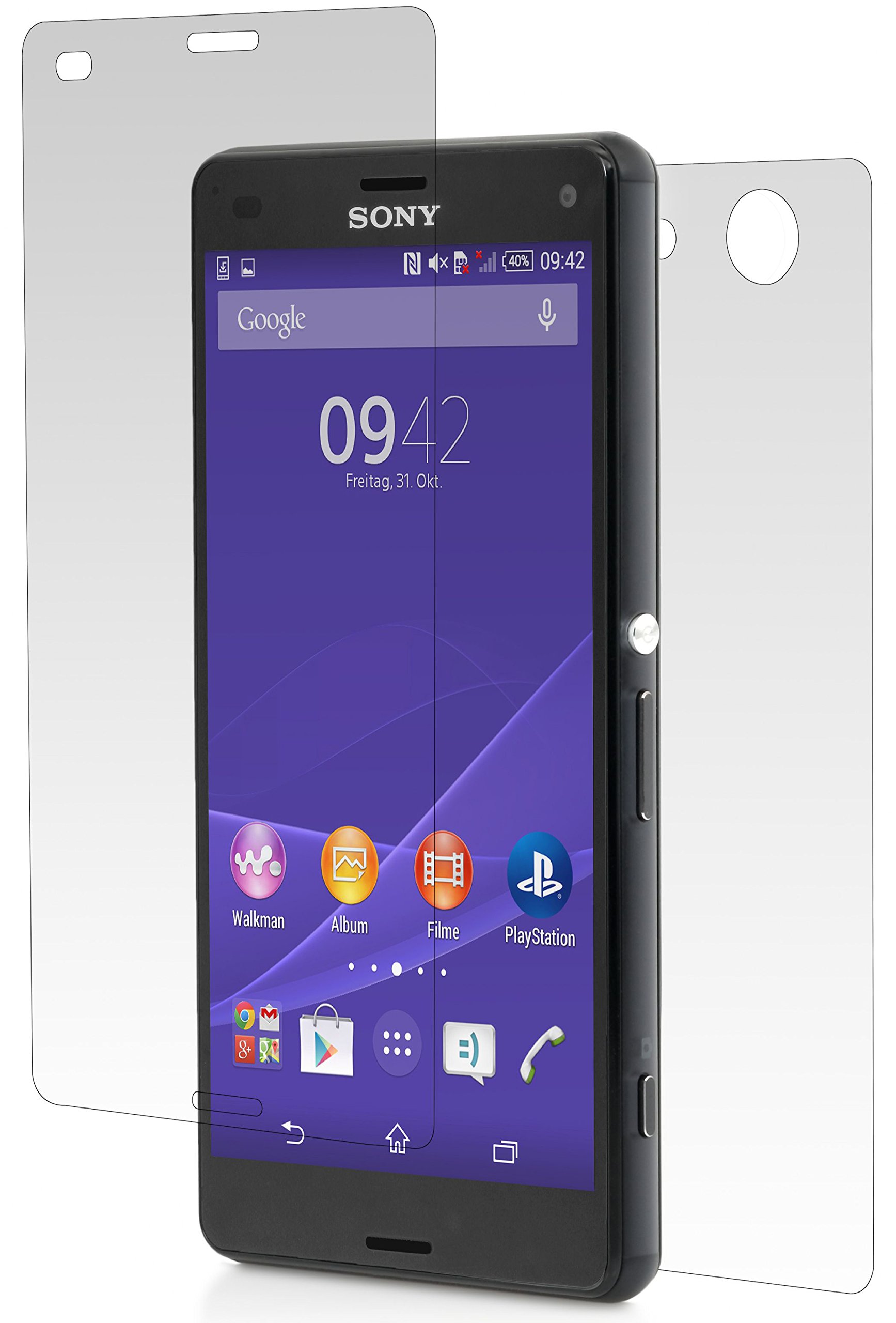 StilGut Tempered Glass Screen Protector (Front and Back) for Sony Xperia Z3 Compact