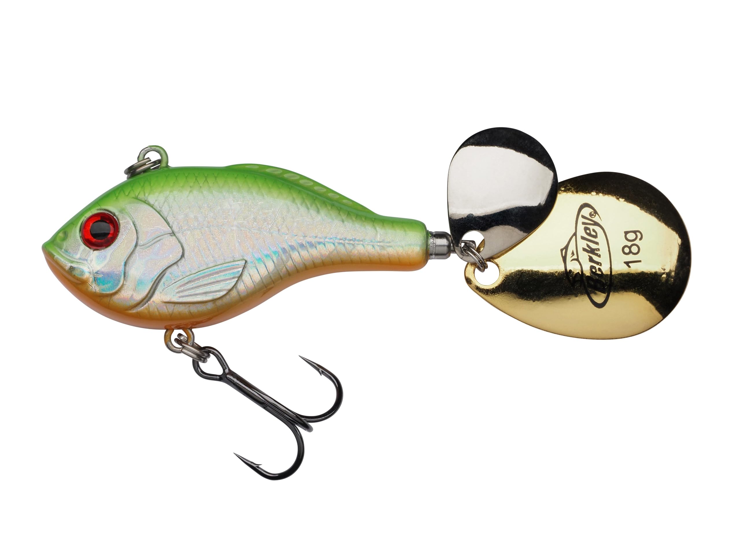 Berkley Pulse Spintail XL Leurre | Leurre Haute Performance pour la pêche en Eau Douce | Leurre à Queue vibrante | 8 cm | 18 g | Bleu Chartreuse