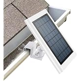 Gutter Mount for Solar Panel, Adjustable Weatherproof Aluminum Alloy Mount Bracket, Perfect Angle to Get Adequate Sunlight (White)
