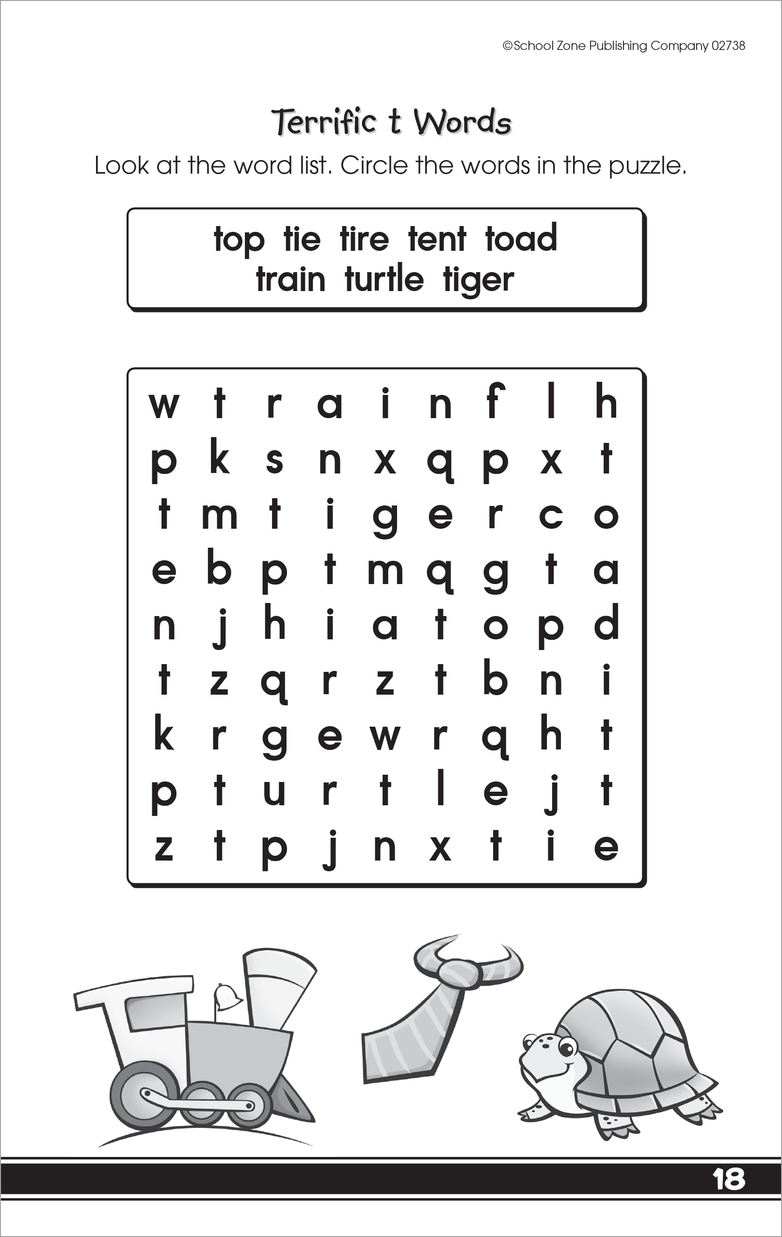 School Zone My First Word Searches Workbook: 48 Pages, Kindergarten, 1st Grade, Activity Pad, Search & Find, Word Puzzles, Ages 5 to 7 (Little Busy Book Series)