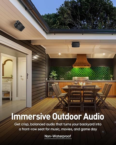INWA 4″ OUTDOOR PASSIVE SPEAKERS, 40W EACH WEATHERPROOF WALL MOUNT SPEAKER, WIRED PA SYSTEM WITH FULL-RANGE SOUND, INCLUDES BRACKETS FOR POOL, PATIO, GARAGE & INDOOR USE (PAIR, LIGHT BLACK)