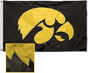 College Flags & Banners Co. University of Iowa Embroidered and Stitched Nylon Flag