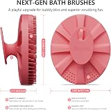 BEAUTAIL Silicone Body Scrubber Pink, Gentle Exfoliating Shower Brush with view 6