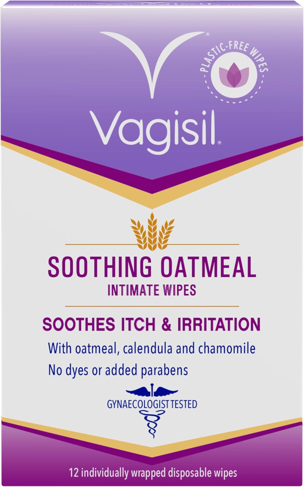 Vagisil Soothing Oatmeal Intimate Wipes 12 Wipes Sachet