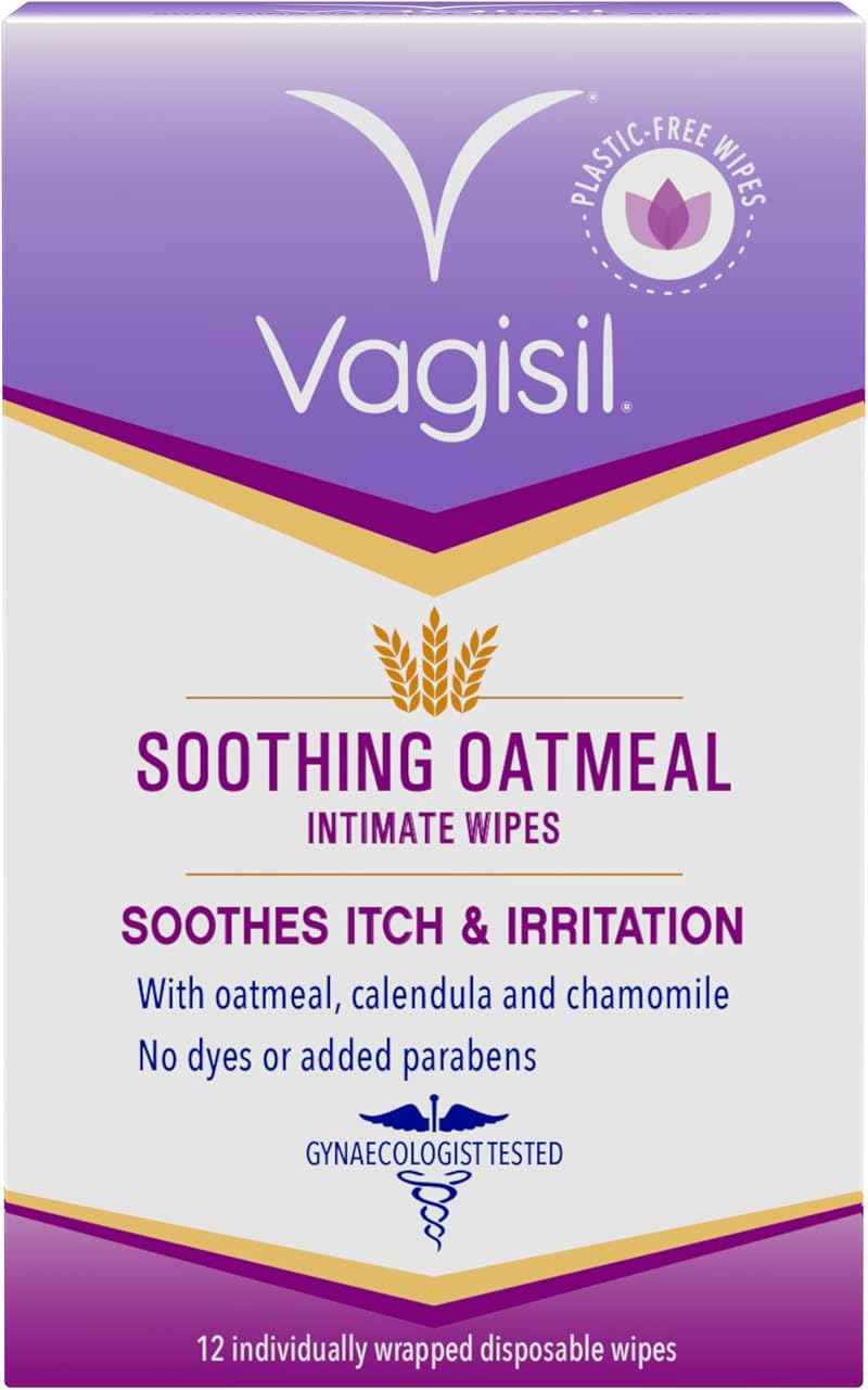 Vagisil Soothing Oatmeal Intimate Wipes 12 Wipes Sachet