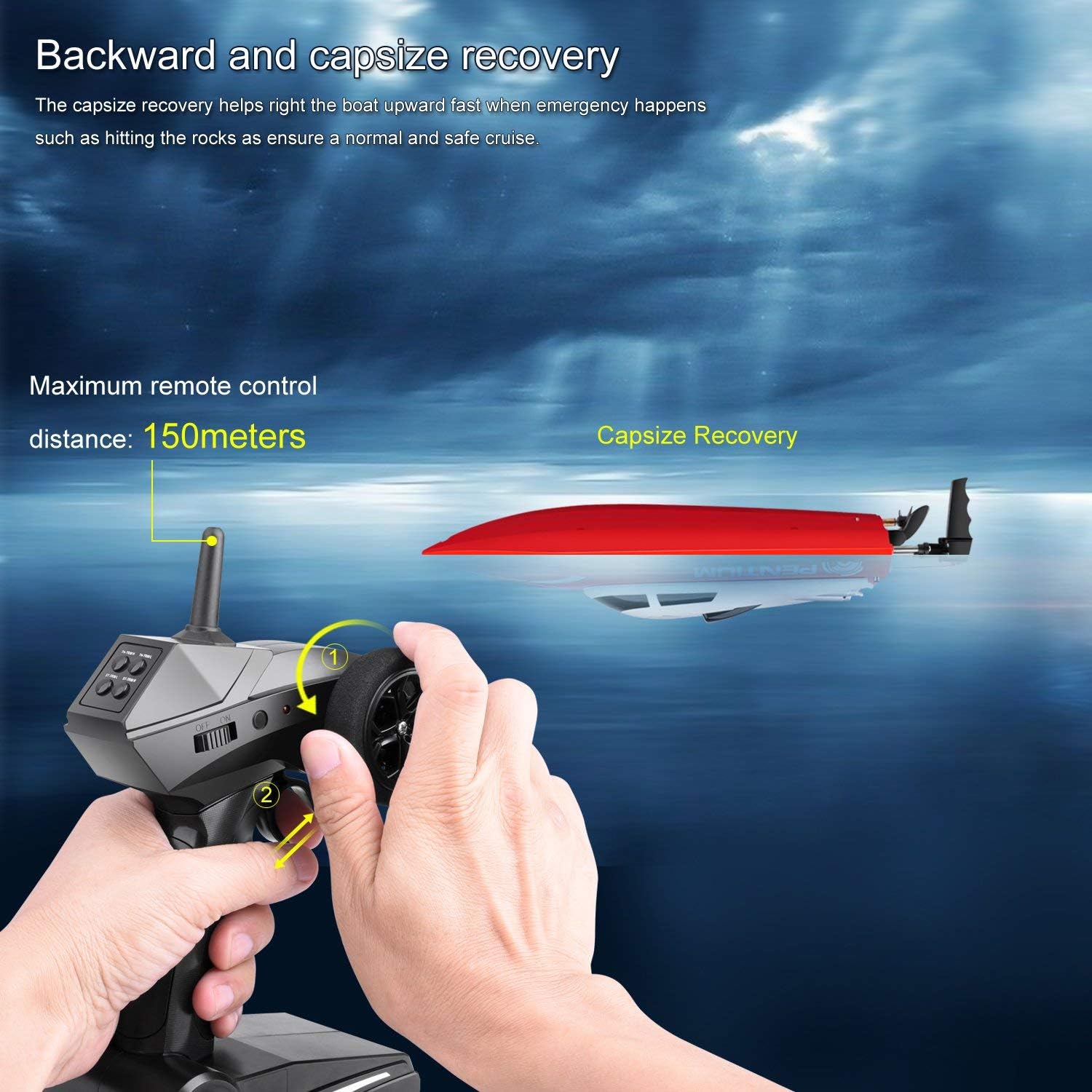 kuman remote control boat