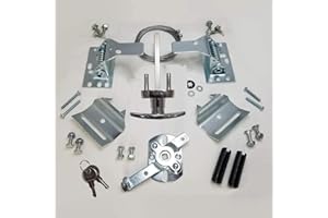 RI-KEY Security - Universal Garage Door Lock Kit with Spring Latch and Keyed Handle