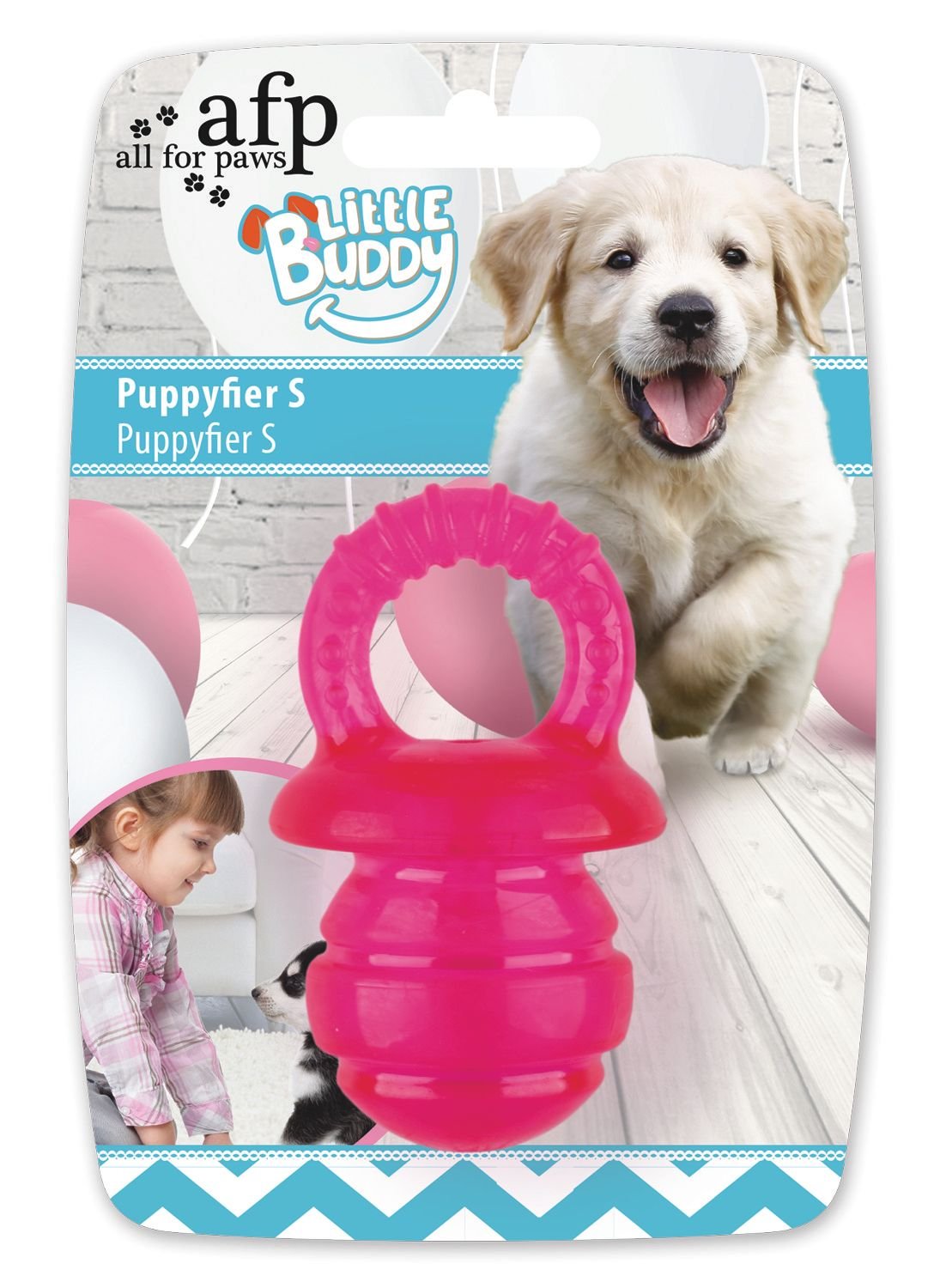 ALL FOR PAWS Little Buddy Puppyfier Dog Chew Toy, Large, Pink, 1.85 kg