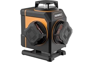 OMMO Laser Level, 16 Lines Green Laser Level Self Leveling Tool, 150ft Laser Level 360 Line Laser Two Vertical and Two Horizontal Lines with 3600mAh Built-in Battery/Remote Control