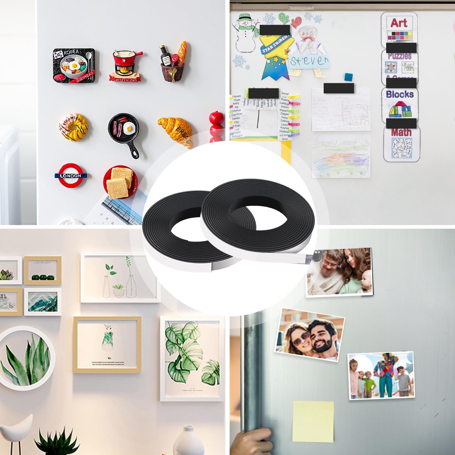 Palette Craft® Self Adhesive Flexible Magnetic Tape 2cm x 1m with Adhesive Backing, Used for Crafts, DIY Projects, Organization, and Much More 4