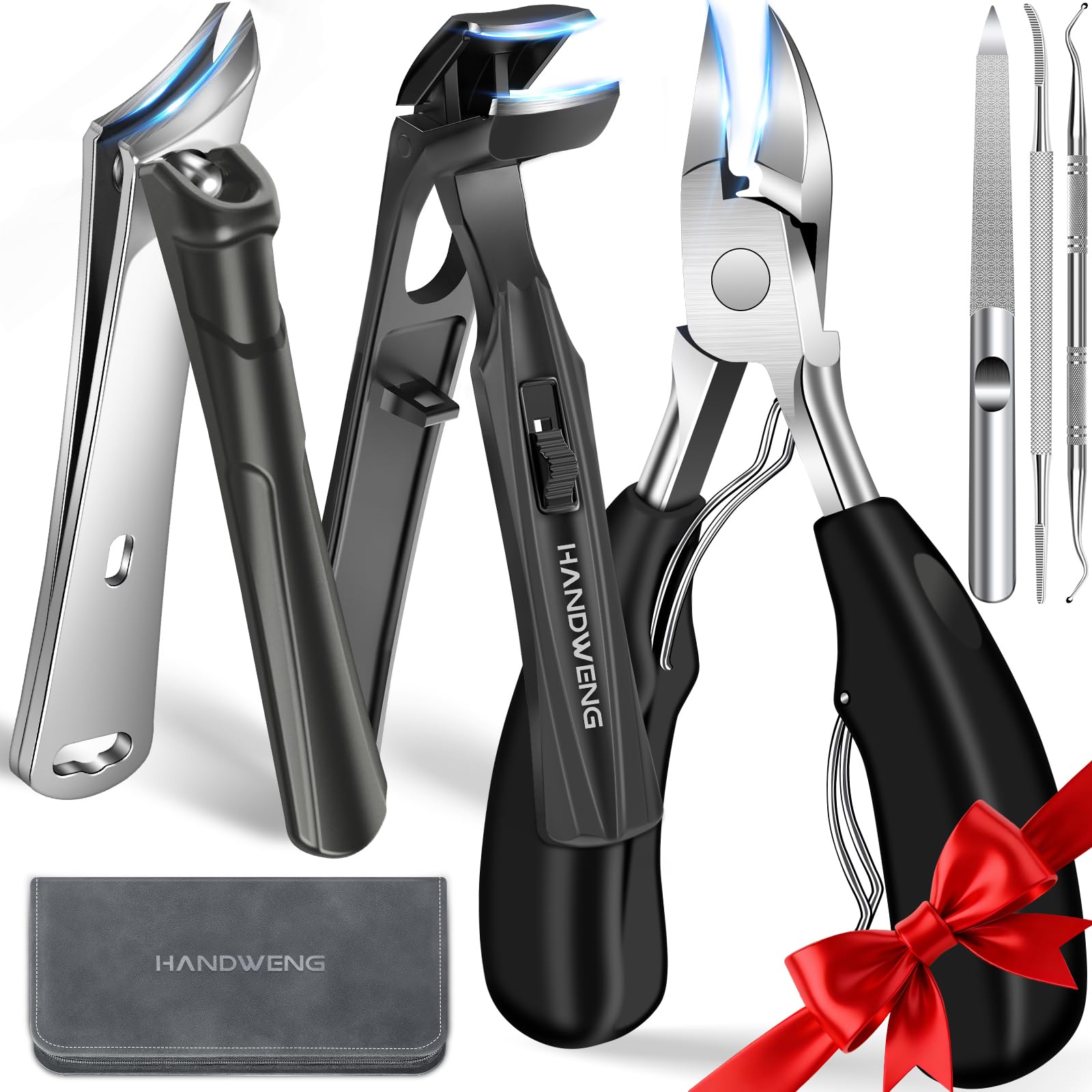 Photo 1 of 2026 Toenail Clippers for Seniors Thick Toenails, Angled Head Large Toe Nail Clippers for Thick Nails for Men, Heavy Duty Ingrown Toenail Clippers with Wide Jaw, Slanted Nail clippers with Long Handle