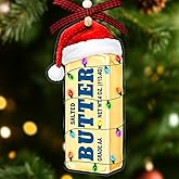 Stick of Butter Ornament - Butter Ornaments for Christmas Tree - Butters Gifts for Food Lovers, Women - Kitchen Themed Christmas Ornaments - 2 Sides Printed Acrylic Ornament Home Decor 2025