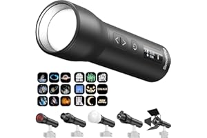 SmallRig RF 05B Portable LED Photography Flashlight 1900K-8000K, 2600mAh 5W-8W Zoom Video Light with Gobos Film Slides Filter