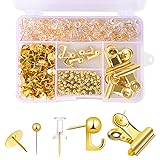 310 Pcs Gold Push Pins Set, Gold Thumb Tacks