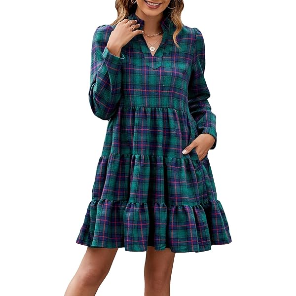GAP Womens Long Sleeve Flannel Dress Black White Plaid M at Amazon Women's  Clothing store