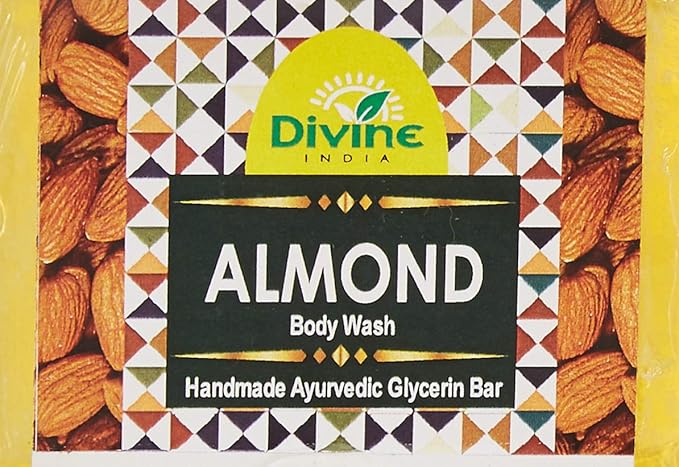 Divine India Almond Soap-Herbal and Handcrafted-125 Gm (Pack Of 3)