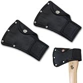 Xeerrfan 2Pcs Hatchet Cover for 1-1/4lb Axe, Black Ax Head Sheath Holster for Outdoor Hiking Camping Blade Protection, Double Snap Hatcher Blade Protector