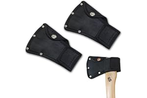 Xeerrfan 2Pcs Hatchet Cover for 1-1/4lb Axe, Black Ax Head Sheath Holster for Outdoor Hiking Camping Blade Protection, Double Snap Hatcher Blade Protector