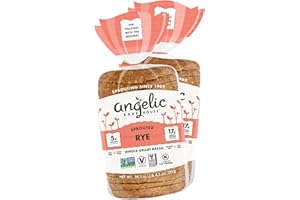 Angelic Bakehouse Sprouted Whole Grain Rye Bread 2-Pack (20.5-oz.) - Non-GMO, Vegan and Kosher (2 Loaves), Tan