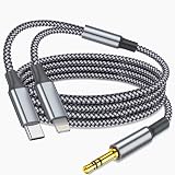 2 in 1 Aux Audio Cable [Apple Mfi Certified] USB C to 3.5mm Aux Lightning to 3.5mm Audio Cable Fit with iPhone 16/15/14/13/12/11/XR Galaxy S24/S23/S22/S21 Pixel 9/8/7/6/5 iPad to Car Stereo 4FT