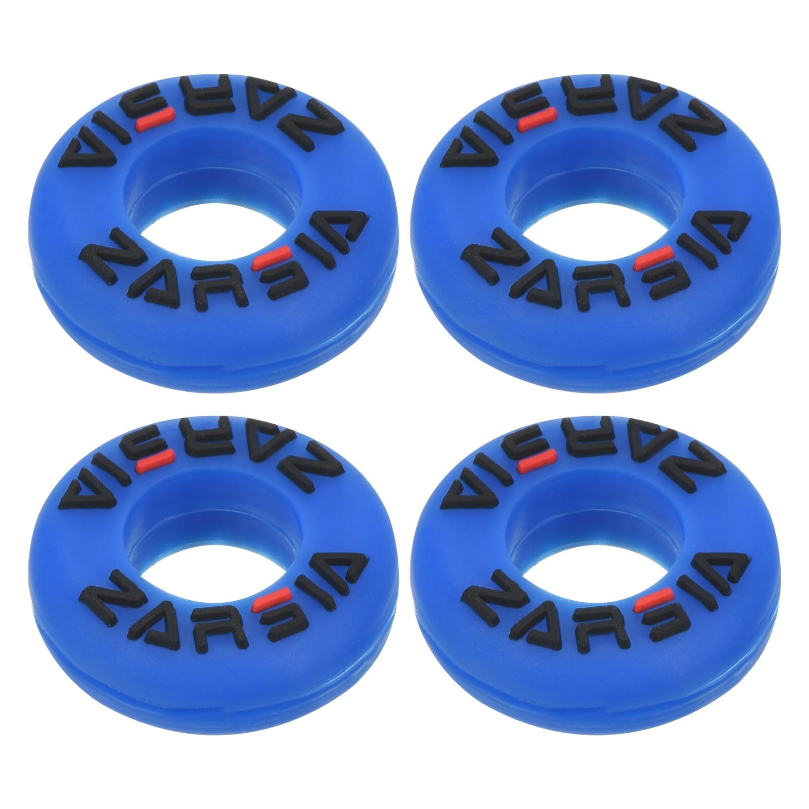 M METERXITY 4 Pack Tennis Vibration Dampener - Round Shock Absorber, Silicone Racket String Damping, Apply to Tennis Racket (8mm, Blue)