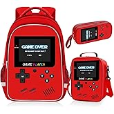 TILYTADLY School Backpack For Boys - Gamer Boys Backpack For Kids Children Teens Elementary Middle School - Ages 6-18,17″