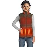 ORORO Women's Lightweight Heated Vest with USB-C Rechargeable Battery, Puffer Classic Heating Vest
