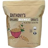 Anthony's Organic Hulled Buckwheat Groats, 5lb, Gluten Free, Non GMO