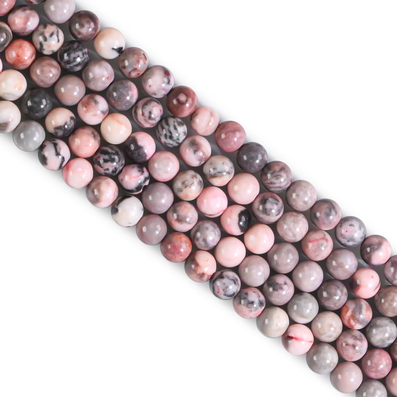 Ouubuuy 4mm Round Pink, Jade Crystal Beads, 85pcs, Gemstone, Jewellery Making Beads