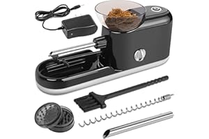 FIREZAP Efficient Cigarette Rolling Machine with Grinder – User-Friendly Design for All Skill Levels, Compact & Travel-Friendly – Ideal for Hand-Rolled or Tube Cigarettes (Black)