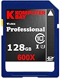 Komputerbay 128GB SDXC Secure Digital Extended Capacity Speed Class 10 600X UHS-I Ultra High Speed Flash Memory Card 60MB/s Write 90MB/s Read 128 GB