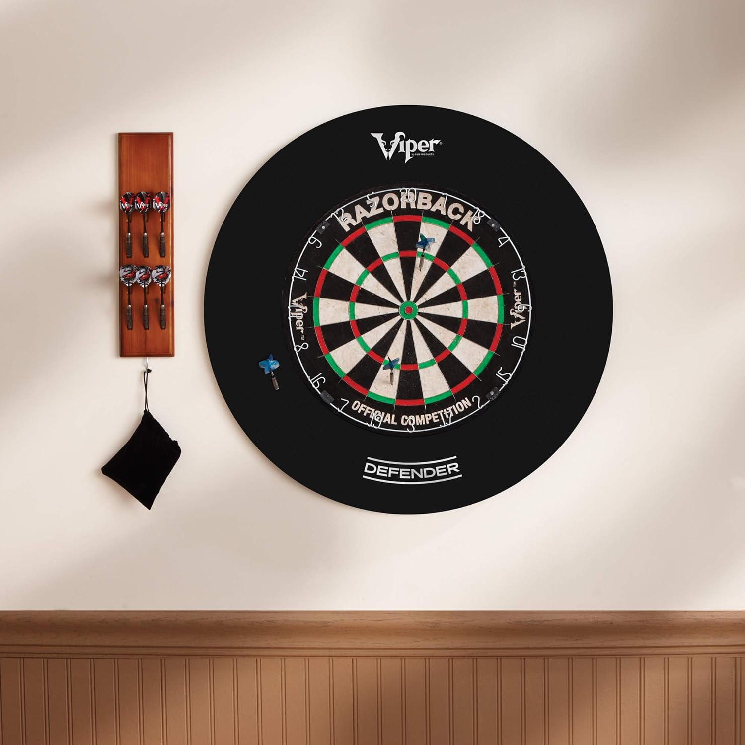 Viper by GLD Products Defender Dartboard Surround Wall Protector, Black : Sports & Outdoors
