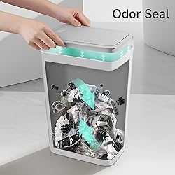 TIPGO Bathroom Trash Can with Lid, 4 Gallon / 15