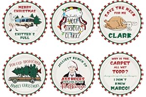 ARSEMICA Christmas Vacation Decorations, Funny Holiday Paper Plates, 60 Count Disposable Dinner Plates, Christmas Vacation Merch Gifts Party Decor Supplies, Holiday Dinnerware Table Decorations, 9 inch