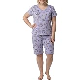 Karen Neuburger Women's [Plus Size] V-neck Tee &amp; Bermuda Short Pajama Set